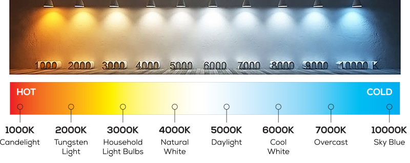 LED CCT Color Temperature Chart Scale